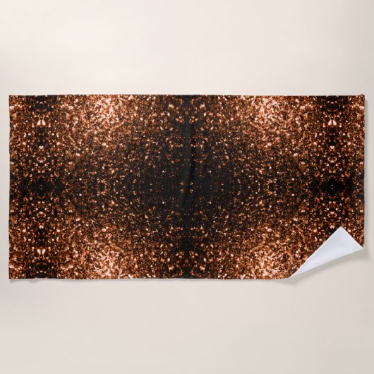 Serviette De Plage Bronze Orange parties scintillant Brown scintillen (Devant)