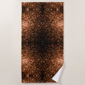 Serviette De Plage Bronze Orange parties scintillant Brown scintillen (Devant)
