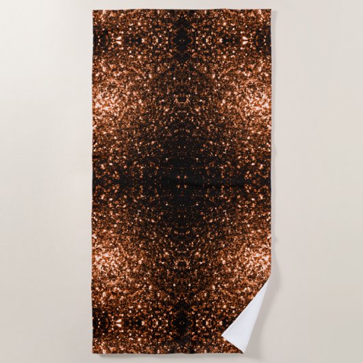 Serviette De Plage Bronze Orange parties scintillant Brown scintillen (Devant)