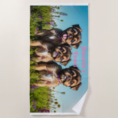 Serviette De Plage Brosel Griffon Chipies personnalisables (Devant)