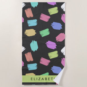 Serviette De Plage Brosse à peinture, Trucs à pinceau colorés, Votre