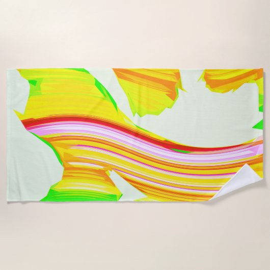 Serviette De Plage Brosse arc-en-ciel (Devant)