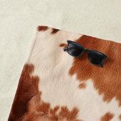 Serviette De Plage Brown Cream Southwest Cowhide Christmas (En situation)
