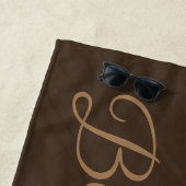 Serviette De Plage Brown moderne (En situation)