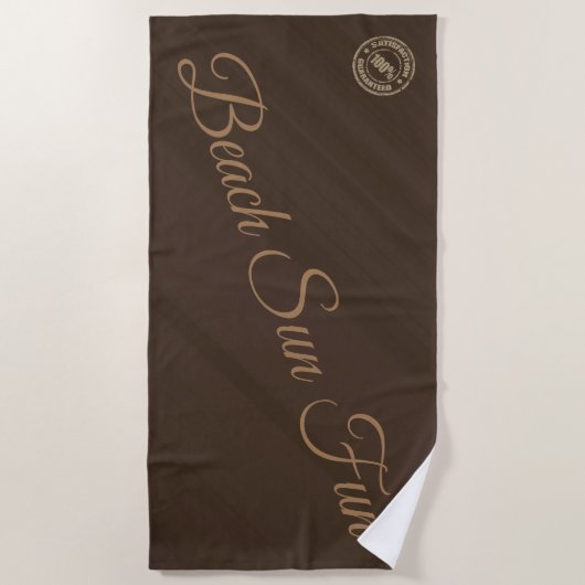 Serviette De Plage Brown moderne (Devant)