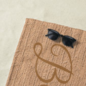 Serviette De Plage Brown moderne (En situation)