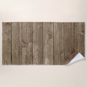 Serviette De Plage Brown Motif de céréales en bois Zen (Devant)