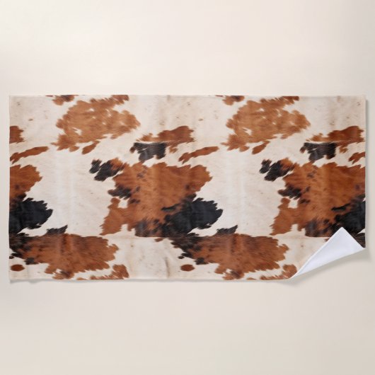 Serviette De Plage Brown noir blanc (Devant)