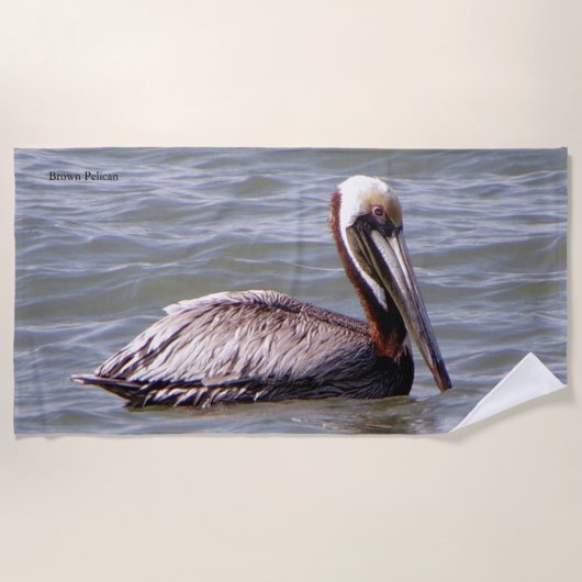Serviette de plage Brown Pelican (Devant)