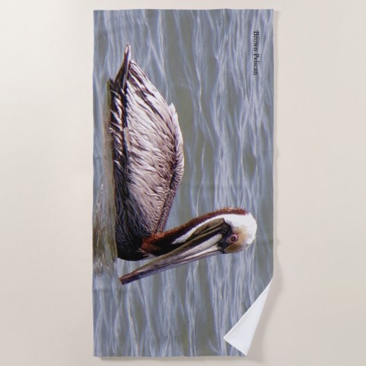 Serviette de plage Brown Pelican (Devant)