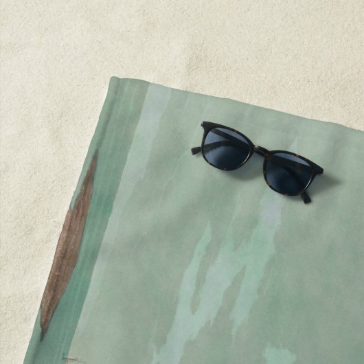 Serviette De Plage Brown Pelican Birds of America Audubon (En situation)