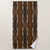 Serviette de plage - Brown Silver Retro (Devant)