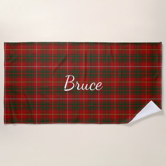 Serviette De Plage Bruce Clan Tartan Plaid Beach Towne (Devant)