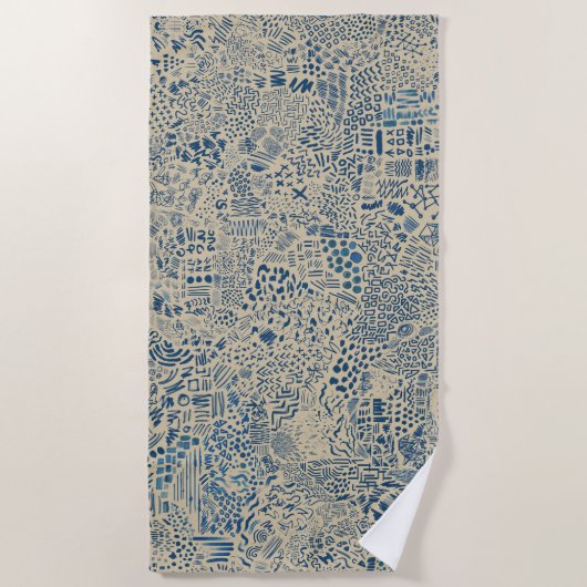 Serviette De Plage Bruit mental V01 (Devant)