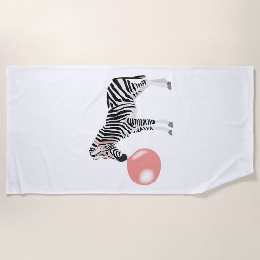 Serviette De Plage Buble Gum Zebra Blowbble (Devant)