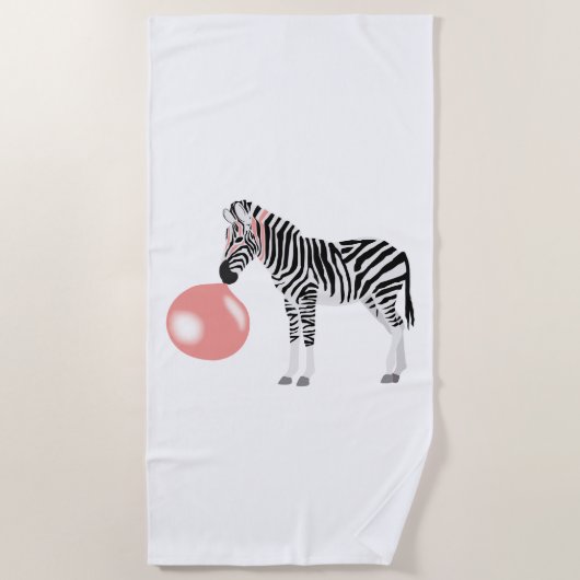 Serviette De Plage Buble Gum Zebra Blowbble (Devant)