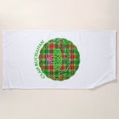 Serviette De Plage Buchanan Tartan Écossais Thistle Celtique (Devant)