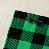 Serviette De Plage Buffle vert et noir En vichy Holiday B (En situation)