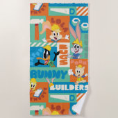 Serviette De Plage BUGS BUNNY BUILDERS™| Character Grid Pattern (Devant)
