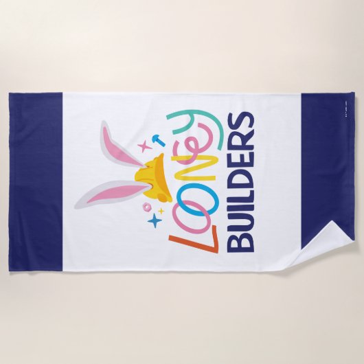 Serviette De Plage BUGS BUNNY BUILDERS™| Hard Hat Stacked Logo (Devant)
