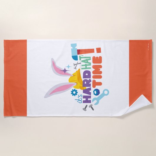 Serviette De Plage BUGS BUNNY BUILDERS™| It's Hard Hat Time (Devant)