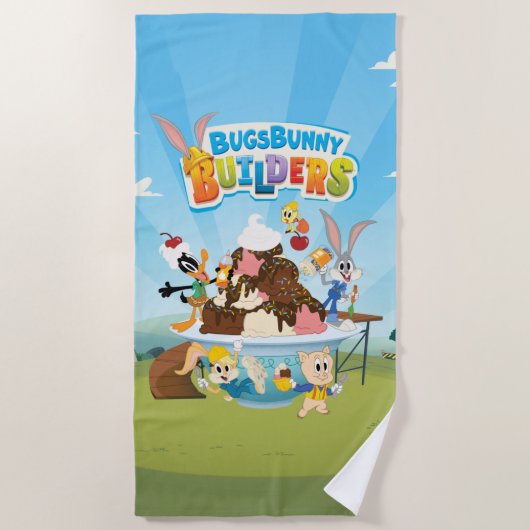 Serviette De Plage BUGS BUNNY BUILDERS™| Looney Builders Glace (Devant)