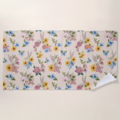 Serviette De Plage BUGS BUNNY™ Floral Embroidery Pattern (Devant)