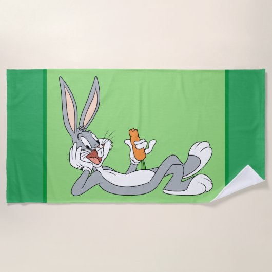 Serviette De Plage BUGS BUNNY™ Lying Down Eating Carrot (Devant)
