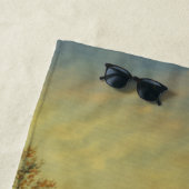 Serviette De Plage Bull Elk dans la forêt d'automne (En situation)