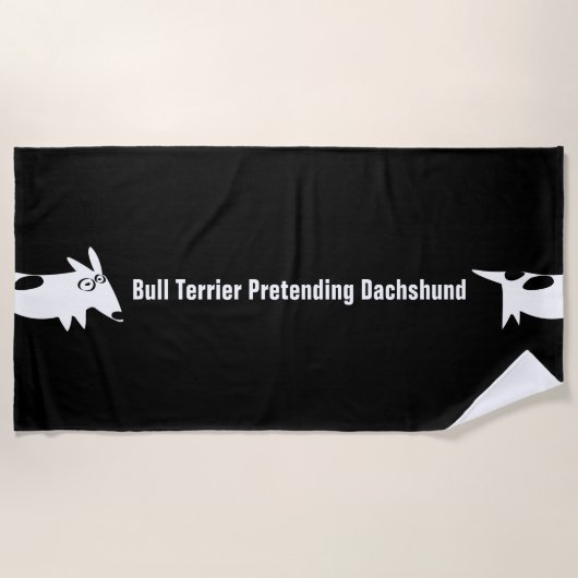 Serviette De Plage Bull terrier (Devant)