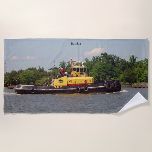 serviette de plage Bulldog (Devant)