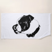 Serviette De Plage Bulldog Bold Vector Towel (Devant)