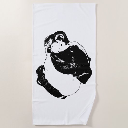 Serviette De Plage Bulldog Bold Vector Towel (Devant)