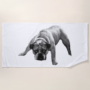 Serviette De Plage Bulldog By The Water