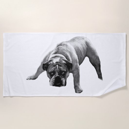 Serviette De Plage Bulldog By The Water (Devant)