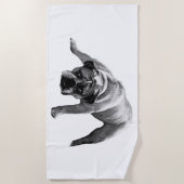 Serviette De Plage Bulldog By The Water (Devant)