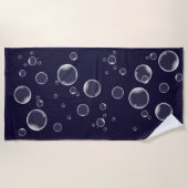 Serviette De Plage Bulles de mer et de plage (Devant)