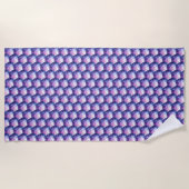 Serviette De Plage Bulles de nuances de pourpre (Devant)