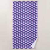 Serviette De Plage Bulles de nuances de pourpre (Devant)