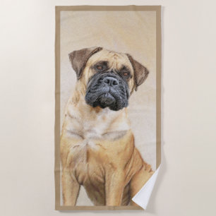 Serviette De Plage Bullmastiff Peinture - Joli chien d'origine art