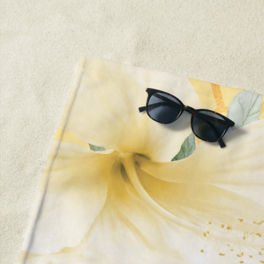 Serviette De Plage Bumble abeilles jaunes fleurs abeilles heureux (En situation)