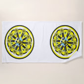 Serviette de plage Bumblebee Lemon été (Devant)