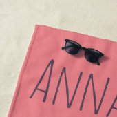 Serviette De Plage Bunny Floattant Personnaliser (En situation)