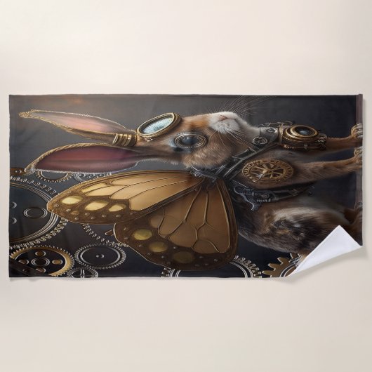 Serviette De Plage Bunny Steampunk (Devant)