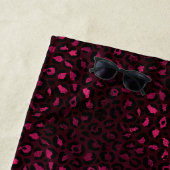 Serviette De Plage Burgundy et Gold Leopard Series Design 3 (En situation)