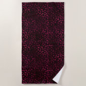Serviette De Plage Burgundy et Gold Leopard Series Design 3 (Devant)