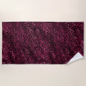 Serviette De Plage Burgundy et Gold Leopard Series Design 9 (Devant)
