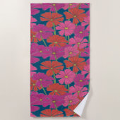 Serviette De Plage Bushel of Bright Cosmos (Devant)
