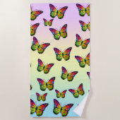 SERVIETTE DE PLAGE BUTTERFLIES COLORÉS ABSTRAITS (Devant)