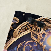 Serviette De Plage Butterfly violet rose or Art déco tendance (En situation)